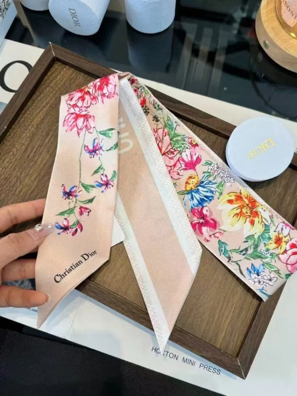 ✨Christian Dior Twilly Scarf Silk Women's CHRISTIAN DIOR